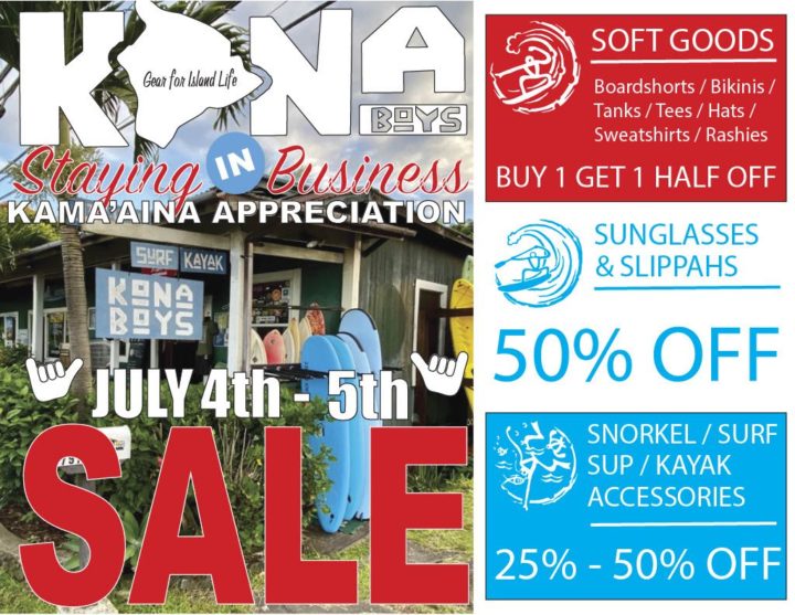 Kona Boys 4th of July Sale